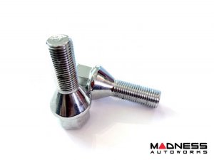 FIAT 500X Lug Bolt Set - Set of 20 - M12x1.25 - 60° Cone Seat - Silver